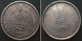 MEXIKO Peso 1898 Mo AM, Silber ERHALTUNG! unz-
