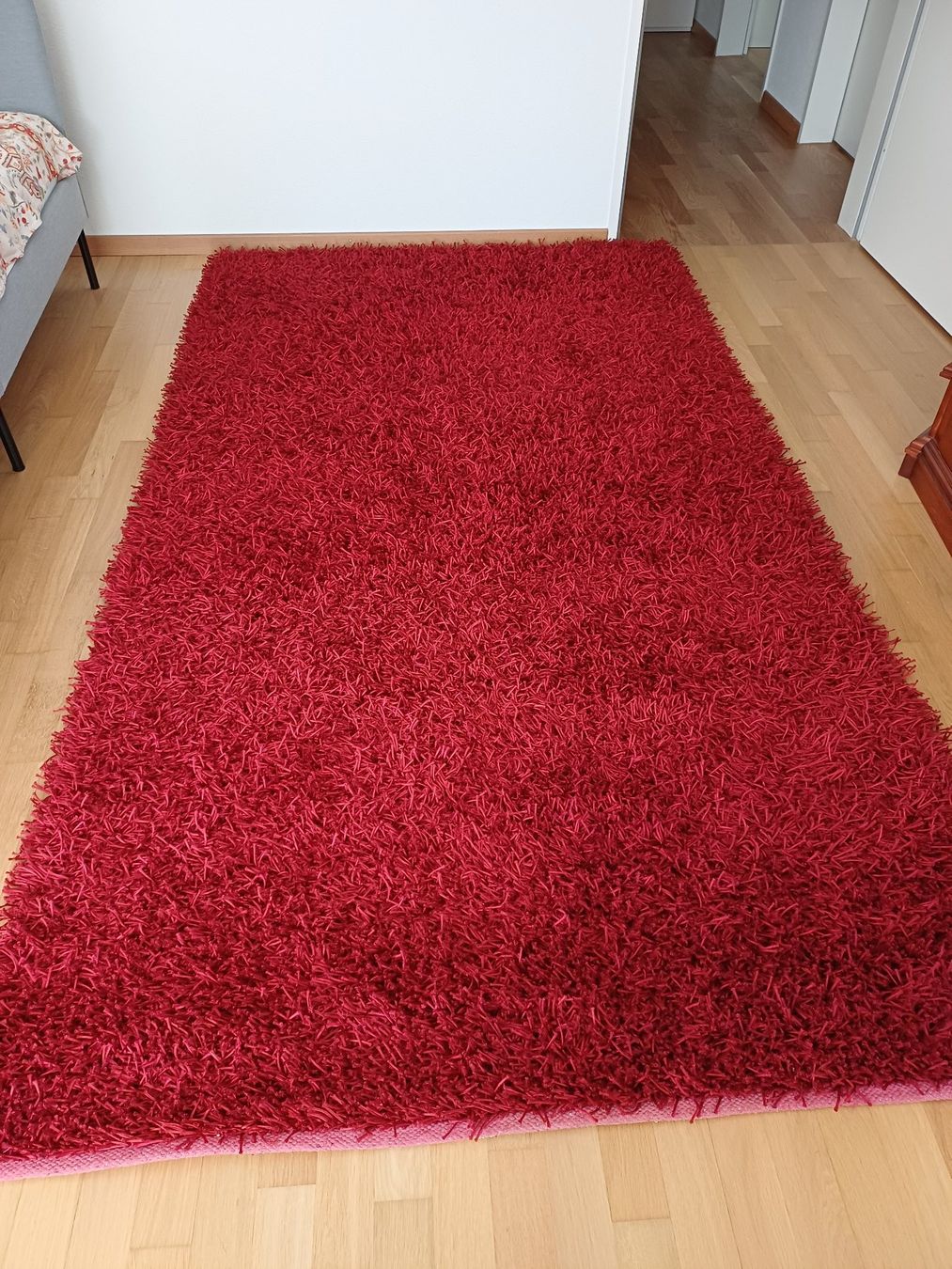 Tappeti: Roter Shaggy Teppich, 148 x 272 – Usato da Oberrohrdorf venduto da BrightCrystal
