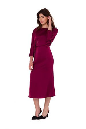 Elegantes, fuchsia Seidenkleid, Grösse M/38