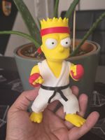 Bart Simpson Karate – Figura Stampata in 3D Multicolore