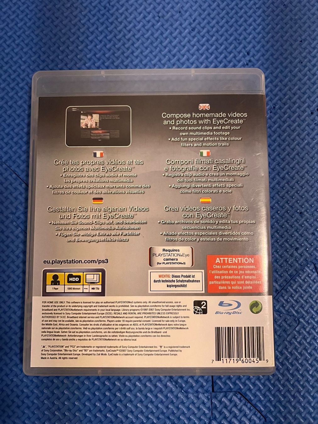 Sony Giochi: Eyecreate Playstation 3 PS3 – Usato da Gossau SG venduto da schlitzerdemon 2