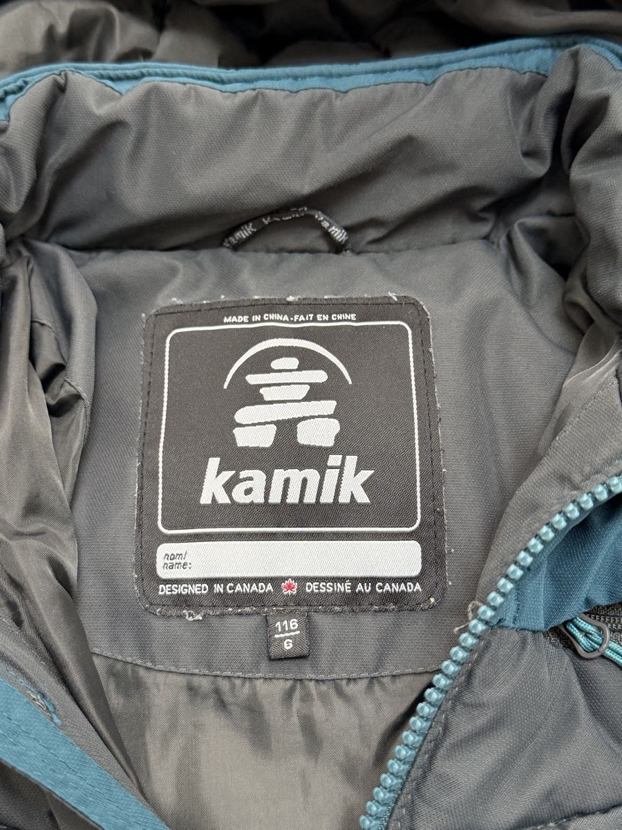 Kamik Giacche & Cappotti: Winterjacke Kamik, 116, Junge, grau/grün – Usato da Wilen b. Wil venduto da carpediem25 3