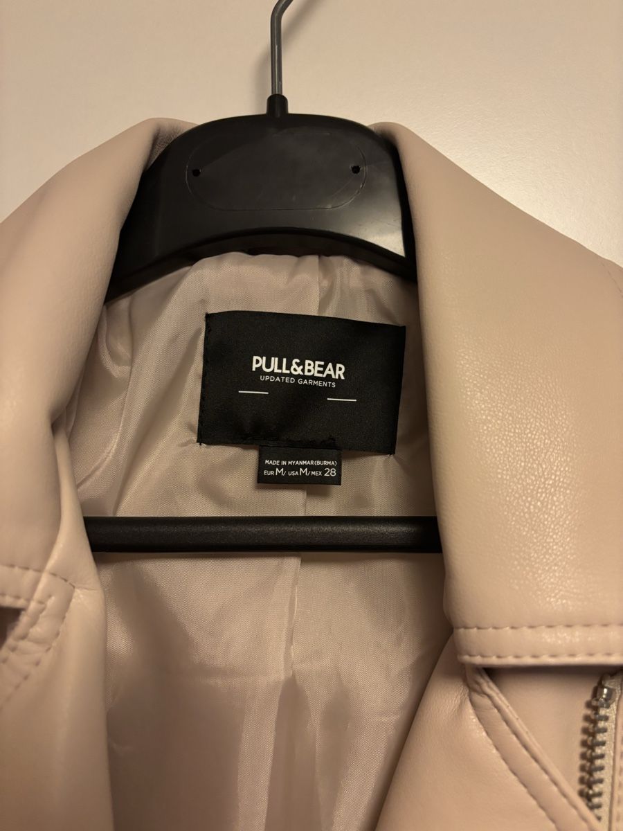 Pull&Bear Giacche: Kunstlederjacke beige Pull and Bear – Usato da Bern venduto da m.stocker01 2