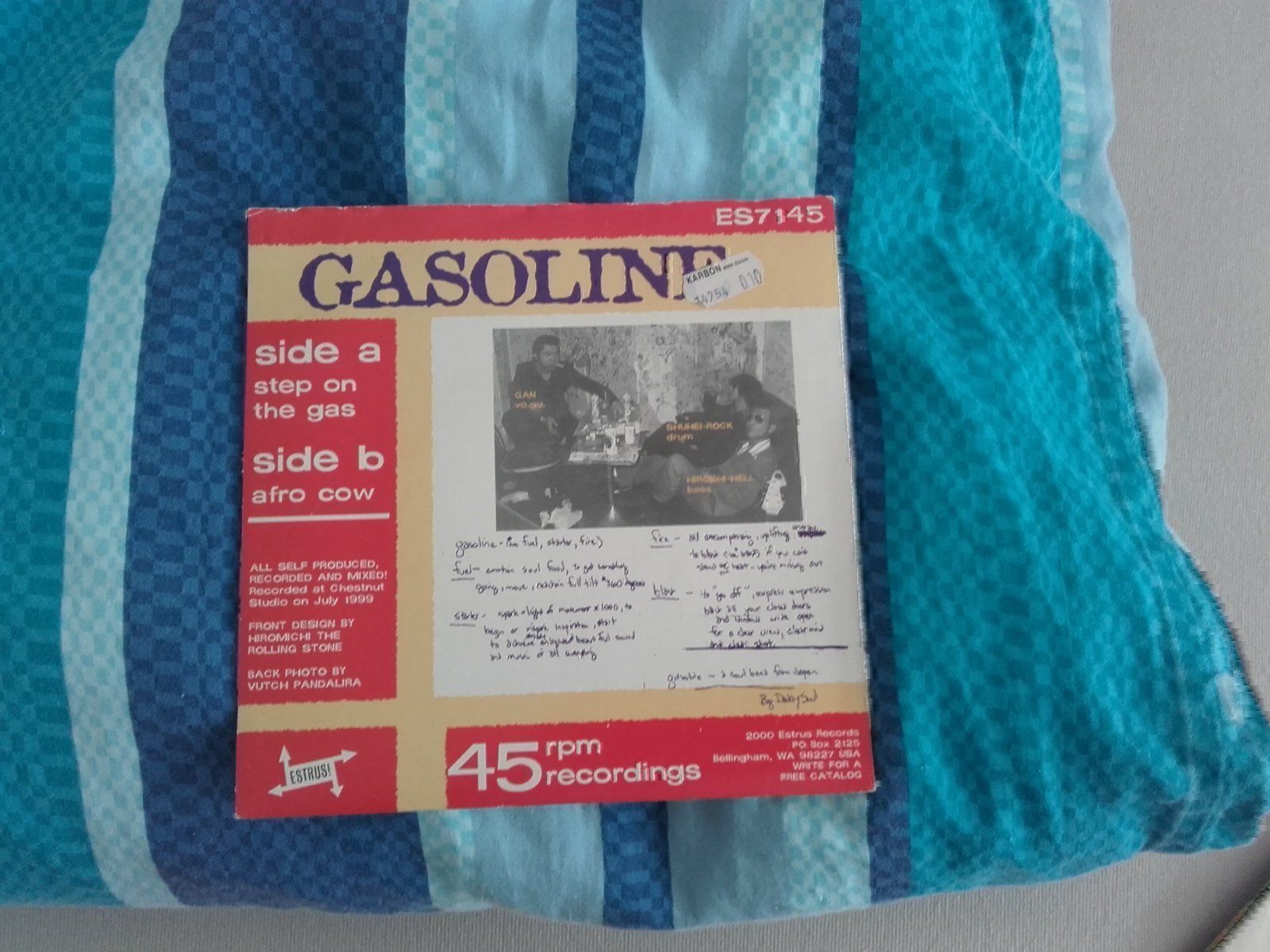 Dischi in vinile: Gasoline "Step on the gas" 45 (1999) – Usato da Sempach venduto da Allmusic 1