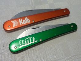 2 Stk. schöne Alox Bäckermesser Werbe Sackmesser VICTORINOX