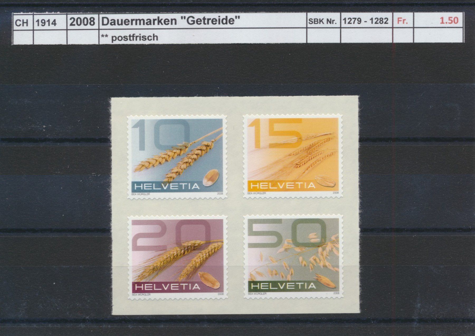 Alle Briefmarken: 2008 Dauermarken, "Getreide", ** postfrisch – Neu (gemäss Beschreibung) aus Winterthur von Zupogeru