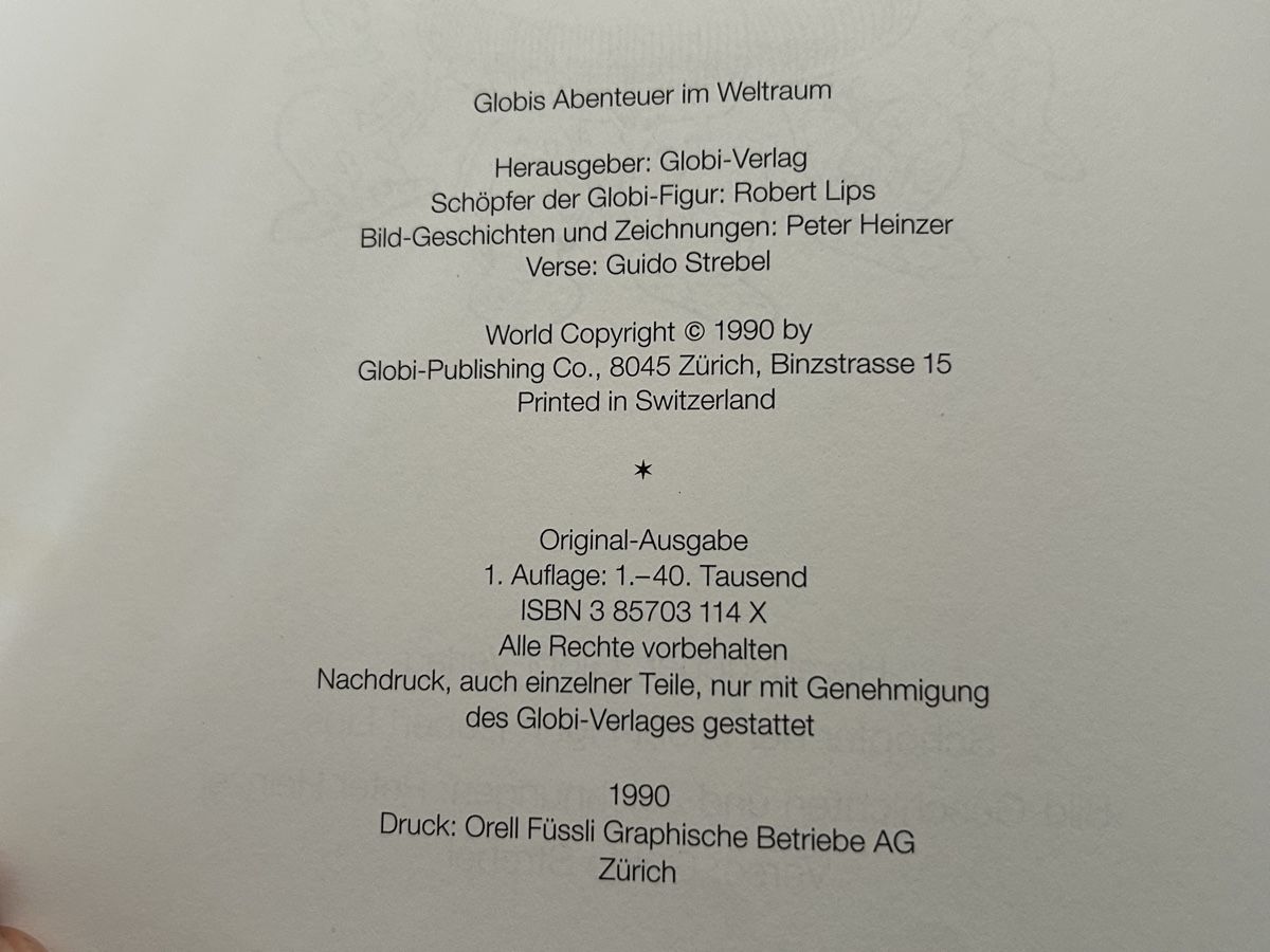 Fumetti: Globis Abenteuer im Weltraum Buch Comics 1990 – Usato da Wolhusen venduto da eve_m6cg 2
