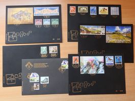 FDC verschiedene Ausgaben mit Goldabstempelung!