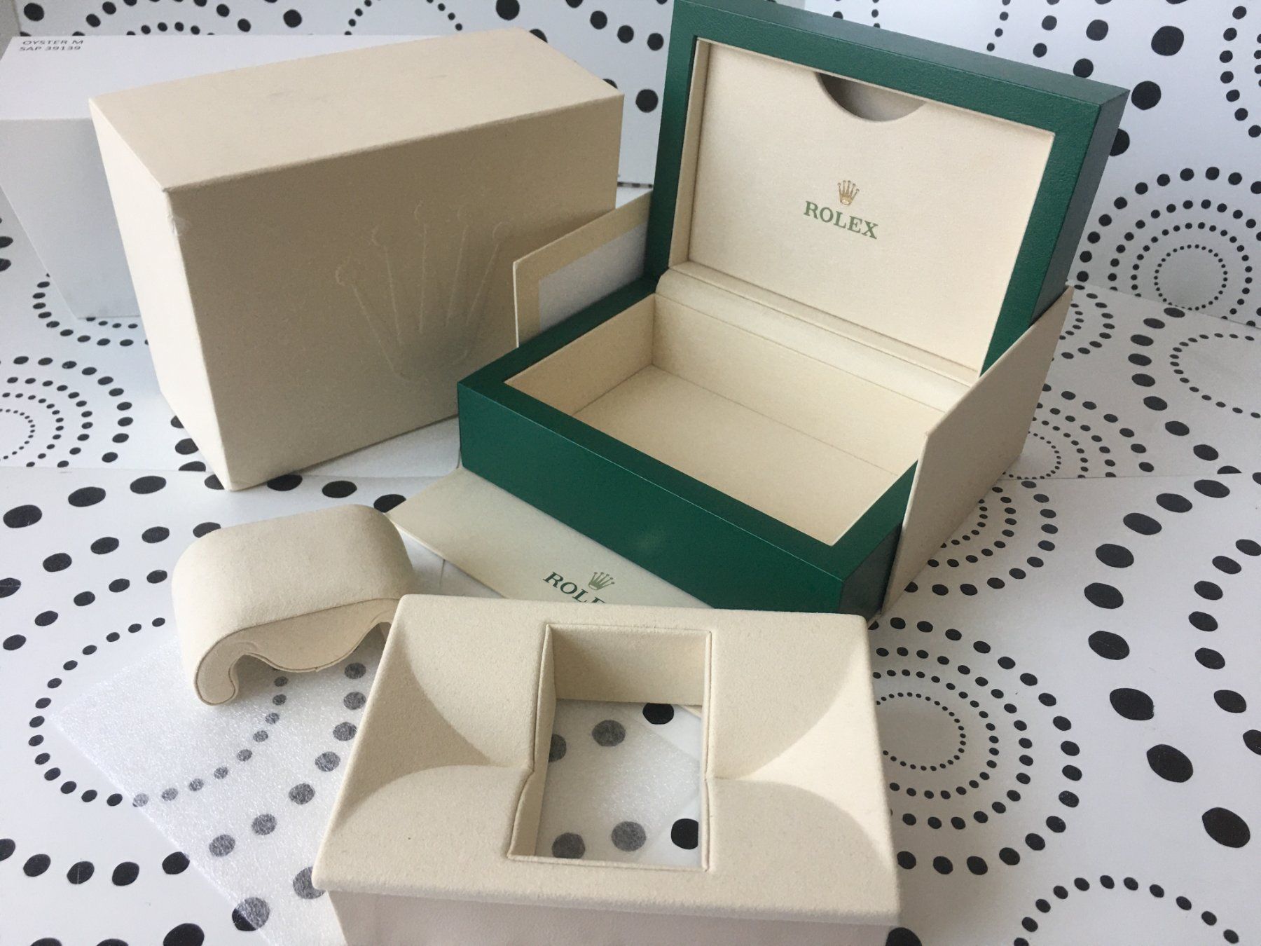 Rolex Scatole porta orologi: ROLEX ORIGINAL - MEDIUM WATCH CASE BOX ECRIN SCHACHTEL !!! – Nuovo (secondo la descrizione) da Epalinges venduto da dream-watch 3
