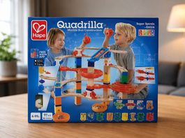 Hape Quadrilla Kugelbahn E6024 "Super Spirals" (komplett)