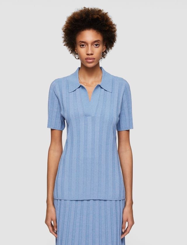 Magliette Polo: NEW Joseph blue polo viscose blend size L – Nuovo e nell'imballaggio originale da Oberägeri venduto da abo_27mv