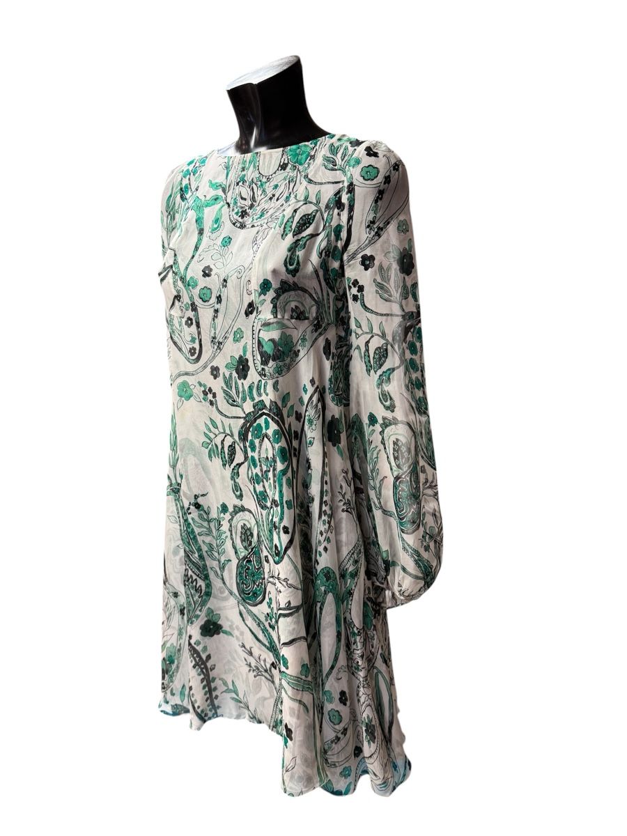 Vestiti: Les Copains Seidenkleid Gr. 38, Muster Chiffon – Usato da Zürich venduto da Finesse54