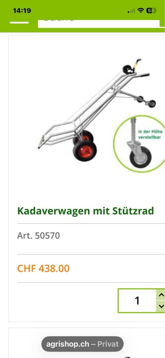 Schubkarren: Transportwagen von Agro Weber – Neu (gemäss Beschreibung) aus Einsiedeln von Rehbock76 3