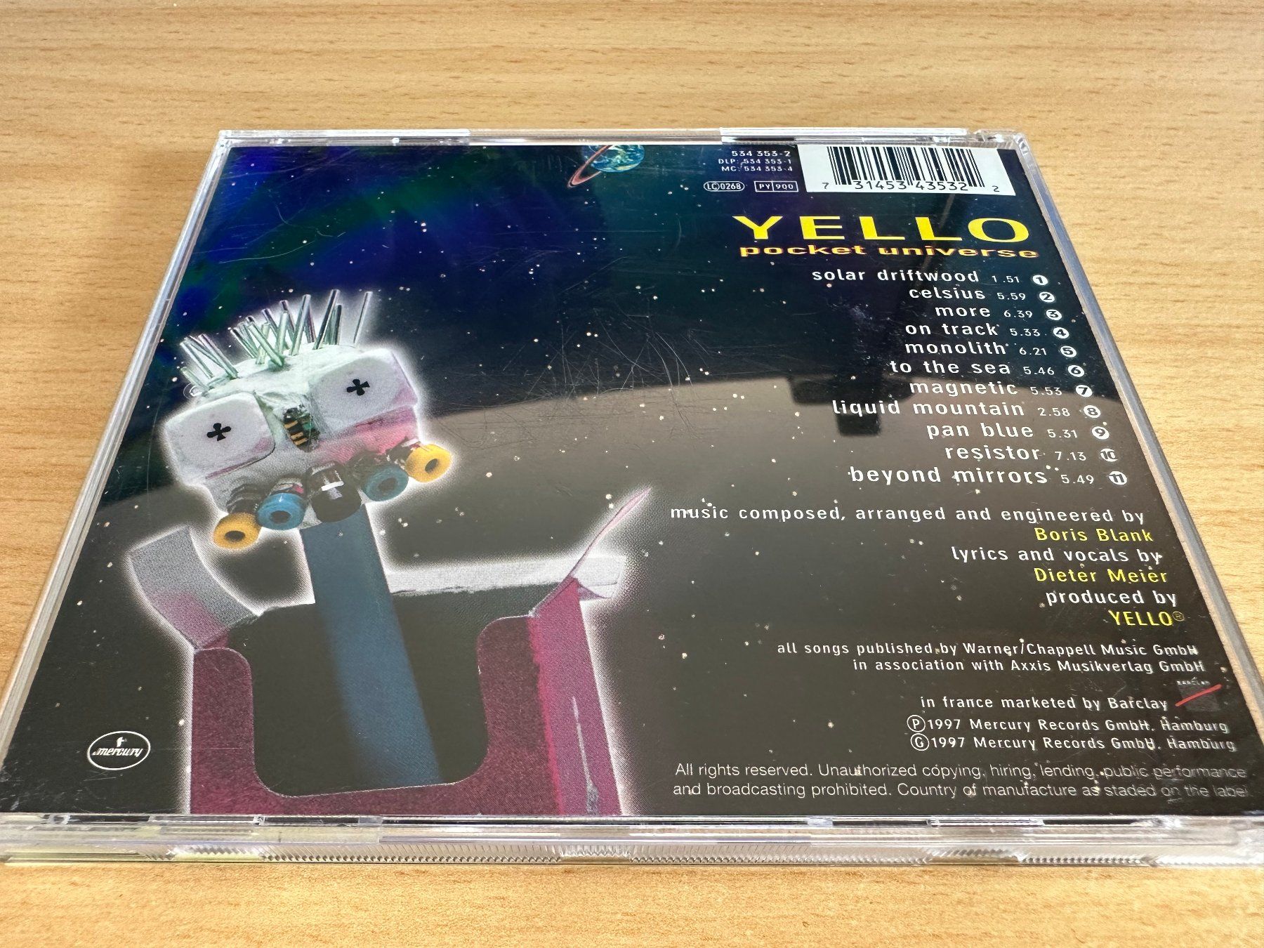 CD: Yello – Pocket Universe – Usato da Rikon im Tösstal venduto da Alpenmutz 1