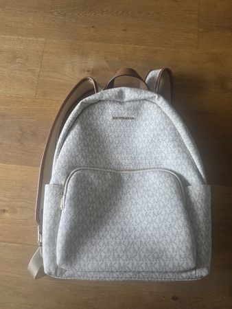 Michael Kors Rucksack Logo Beige Weiss Damengrösse 40 cm.