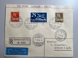 Flugpostbrief Comptair Lausanne 1926 CS7
