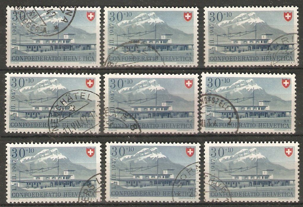 Alle Briefmarken: B37 9x gest. – Gebraucht aus Lausanne von Whorvath