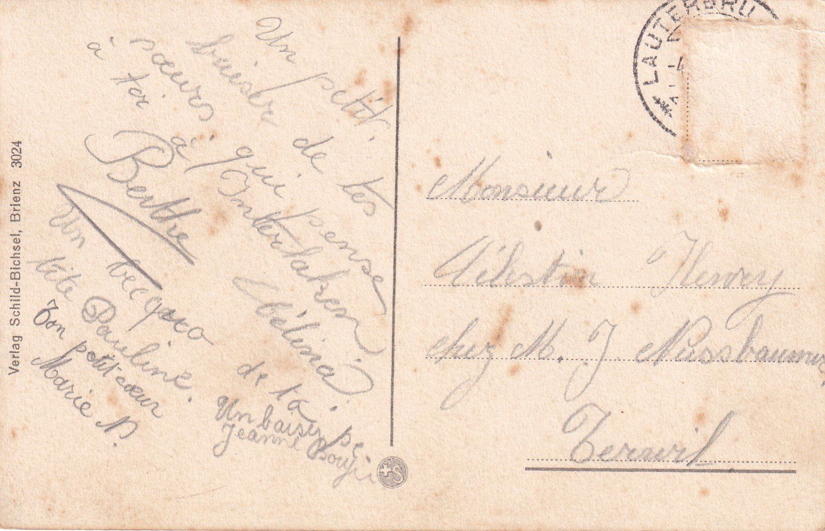 Cartoline postali: Ansichtskarte Interlaken – Usato da Birsfelden venduto da chr_yq2g 1