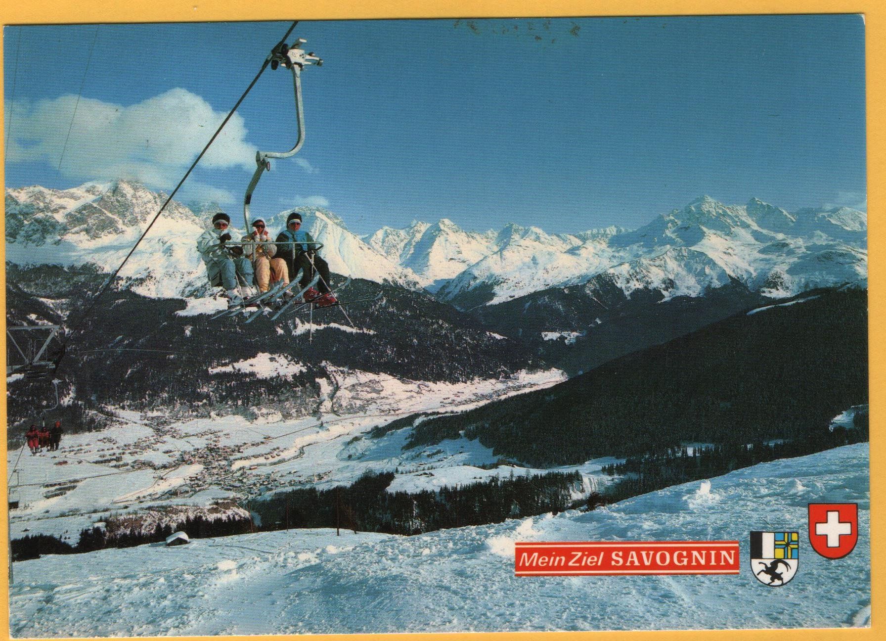 Cartes postales: SAVOGNIN Skilift – D'occasion à Jona par philajona