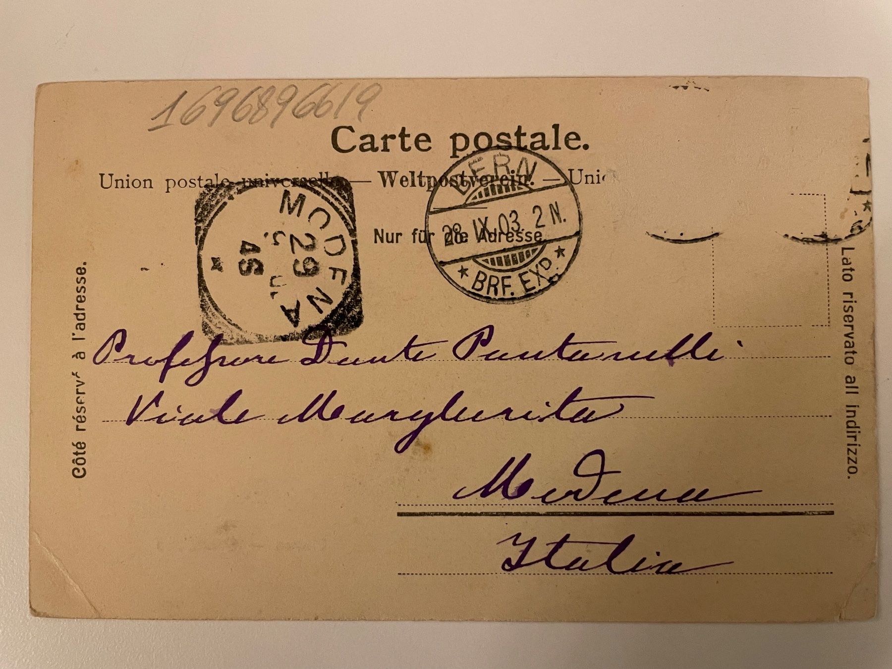 Cartoline postali: Bern 1903 – Usato da Faido venduto da Luca555 1