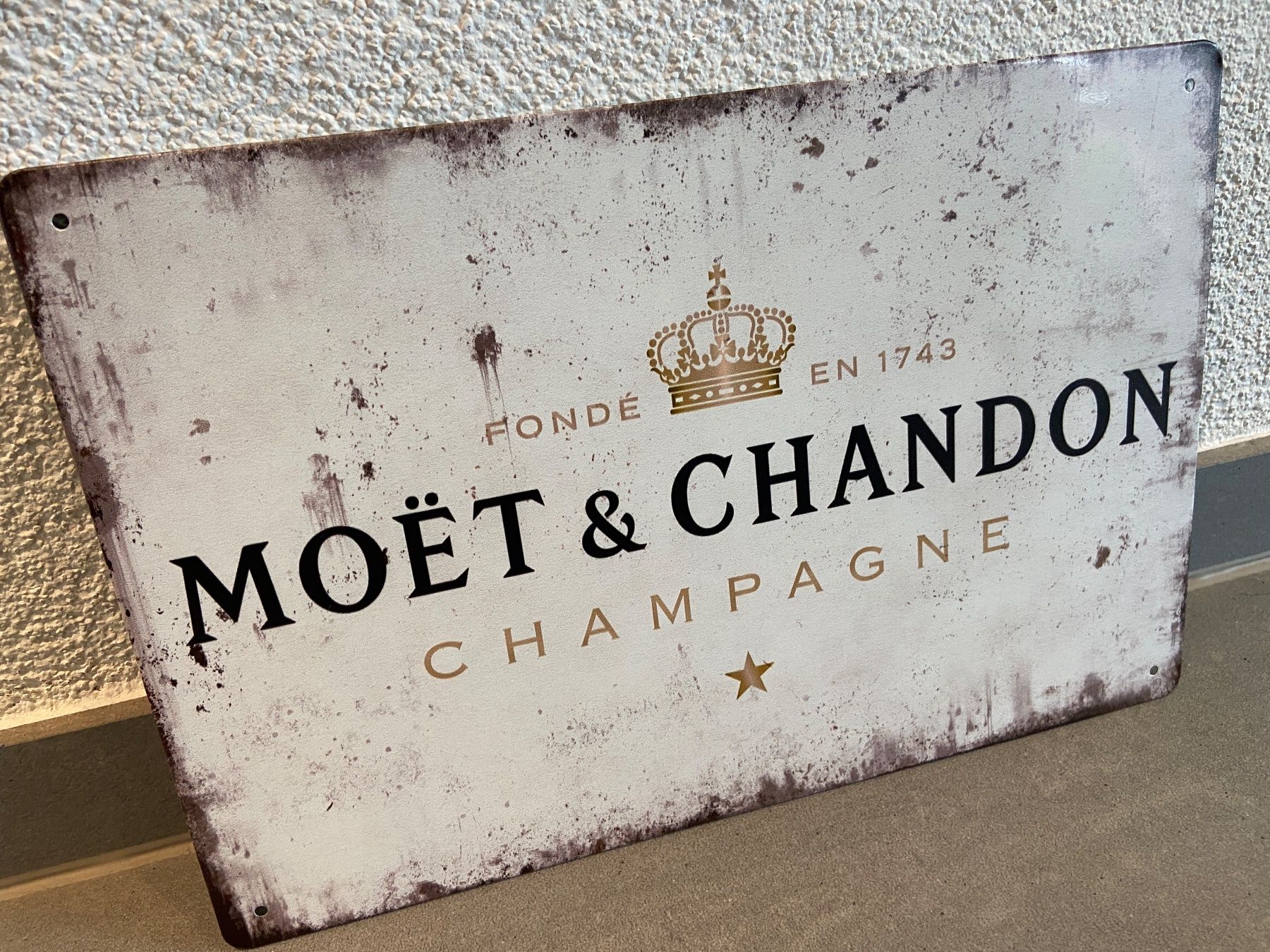 Insegne: MOET & CHANDON Vintage Blechschild ! – Nuovo e nell'imballaggio originale da Seon venduto da Aaargauer01 3