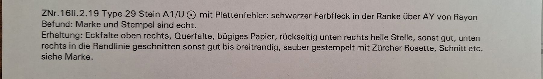 Alle Briefmarken: Rayon 16II.2.19 Typ 29 A1 - U Kat. 750.- – Gebraucht aus Balgach von SIMEON27 2