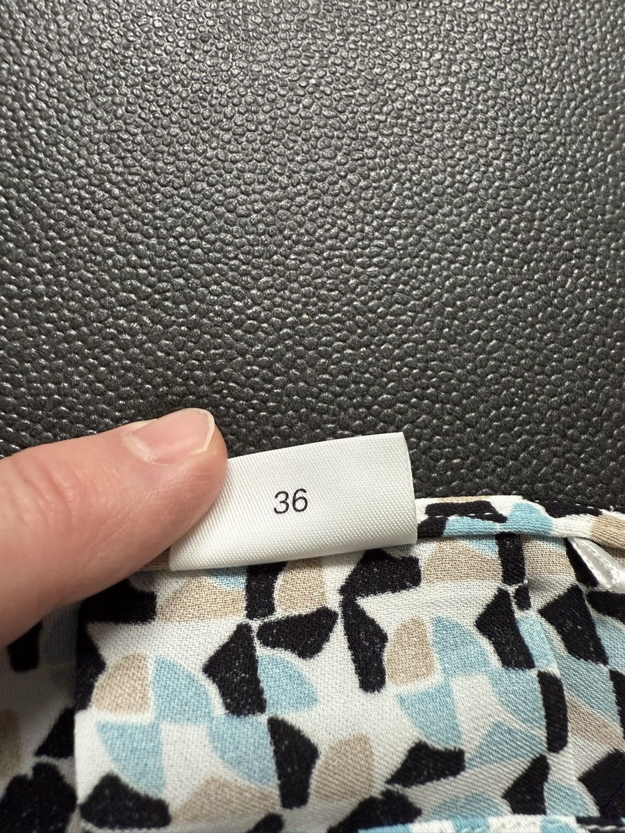 S.Oliver Camicette: S.Oliver Blouse Size 36, Patterned, Blue Accents – Usato da Horgen venduto da thesilverarrow 2