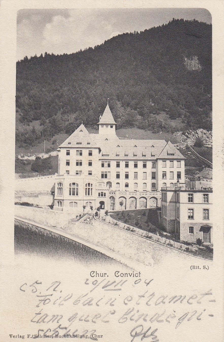 Cartoline postali: 1904 Postkarte Konvent Stabstempel Chur - Zuoz mit Bahn – Usato da Rheinfelden venduto da ricci62 1
