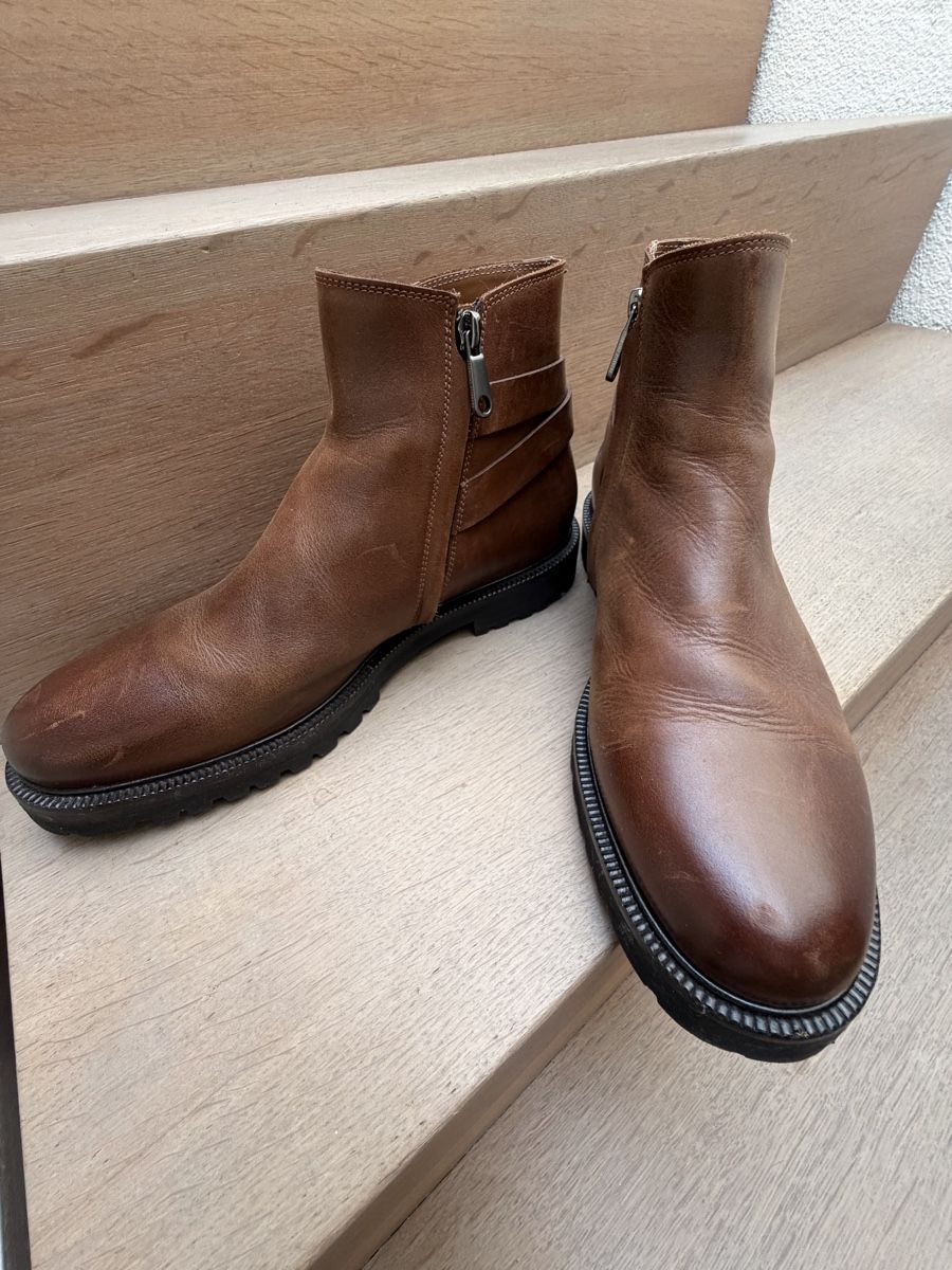 Brunello Cucinelli Herrenschuhe: Brunello Cucinelli Stiefeletten braun – Gebraucht aus Oberwil b. Zug von hallihallo12