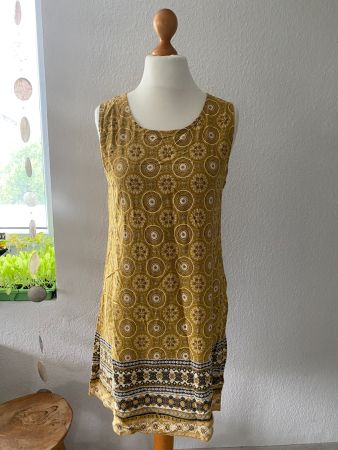 leichtes Sommerkleid in Gold, Gr. M (38)