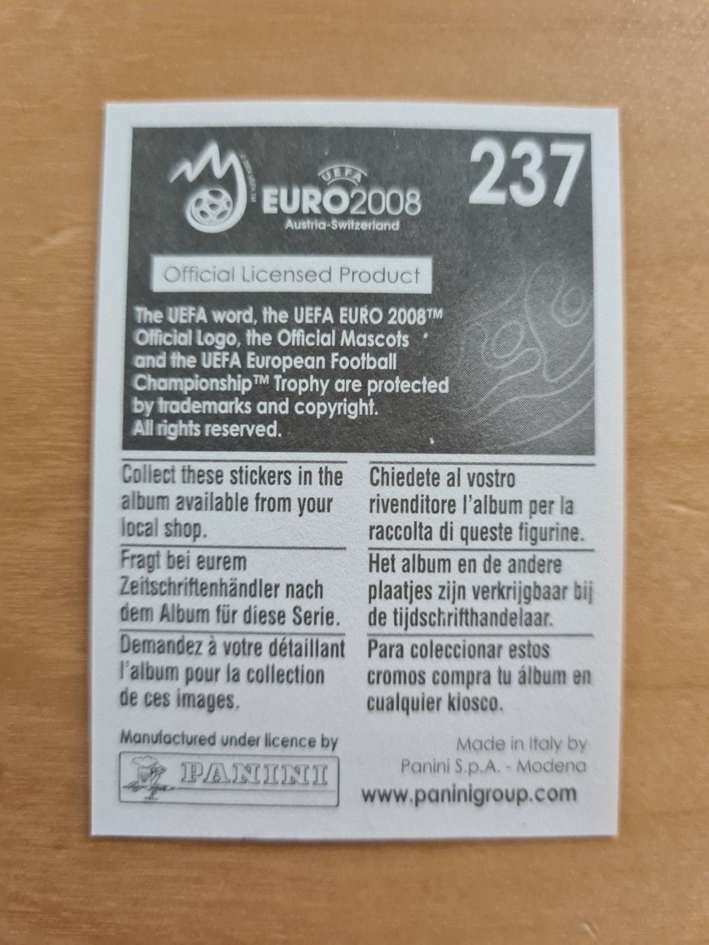 Panini Carte collezionabili: Panini UEFA EURO 2008 Nr. 237 Jacek Bak – Usato da Oberwil BL venduto da Spieltopia 1