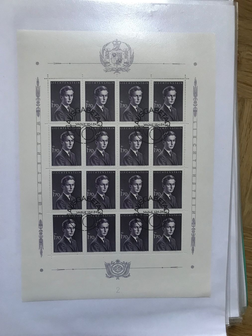 Tutti i francobolli: Liechtenstein Bogen Sammlung ab 1961 - 1979.  ET – Usato da stäfa venduto da brandy66 2