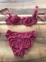 Dunkelrotes BH-Set Balconnet Slip