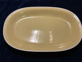 Rössler - Servierplatte, hellgelb, guter Zustand, ca. 28 cm!