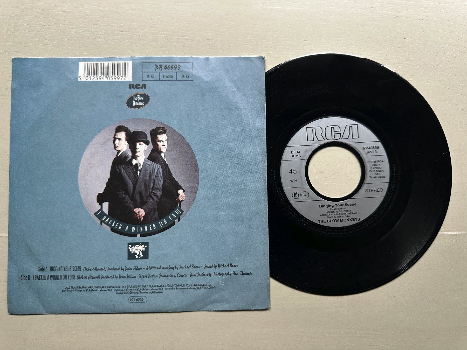 Schallplatten: BLOW MONKEYS tolle Single Digging your scene 80's Synth Pop – Gebraucht aus Basel von Partridge 1