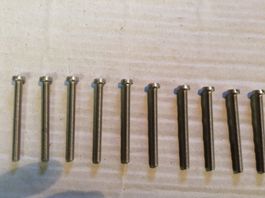 10 Flachkopfschrauben mit Schlitz M 6 x 60 mm ROSTFREI
