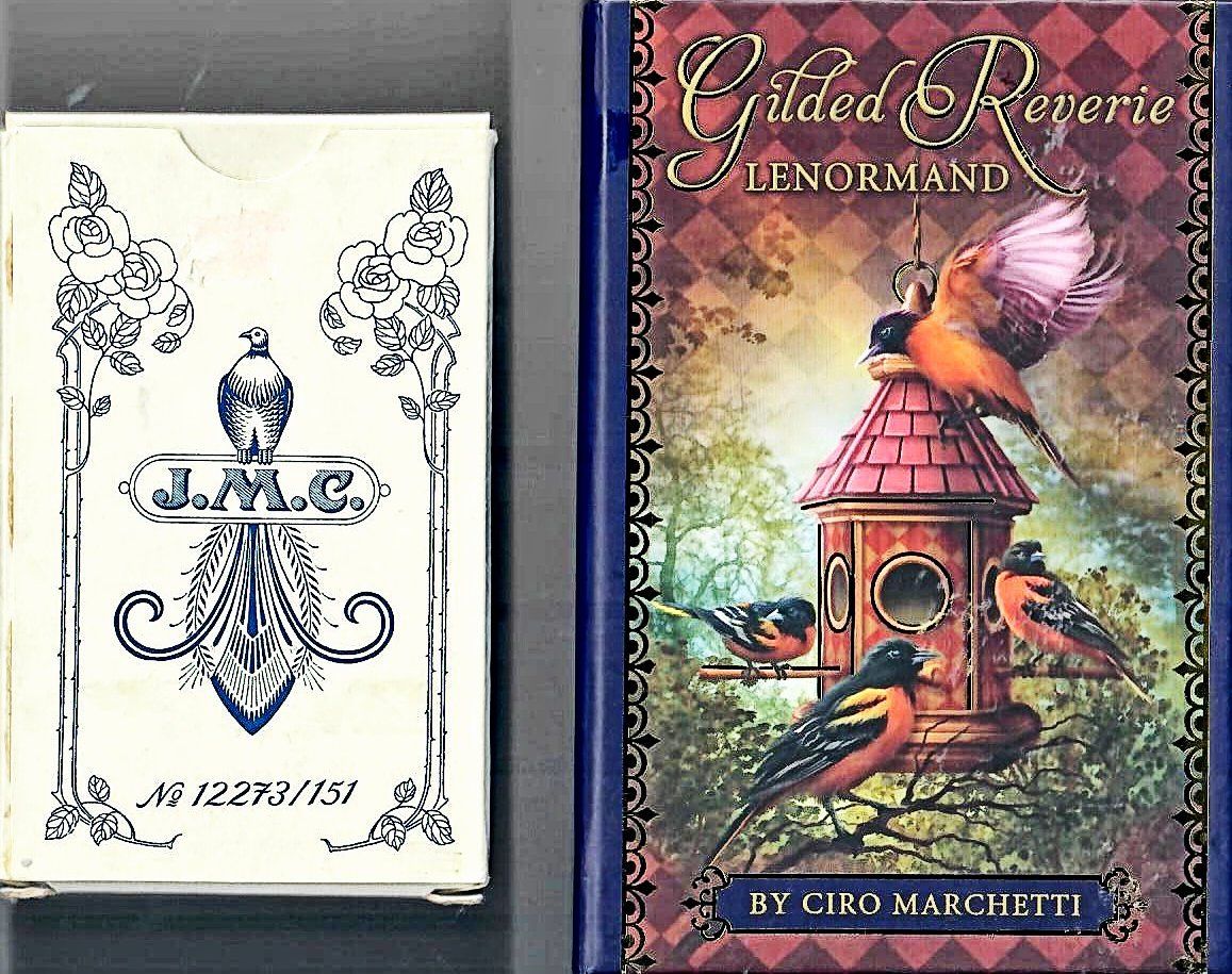 Cartoline: Lenormand: 2 Kartenset J.M.C. & CiroMarchetti, plus 2 Bücher – Usato da Rotkreuz venduto da Radus24