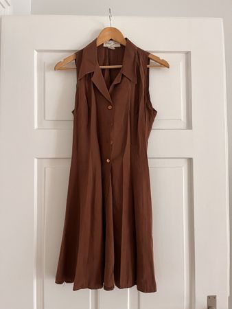 Fred Sun vintage brown dress