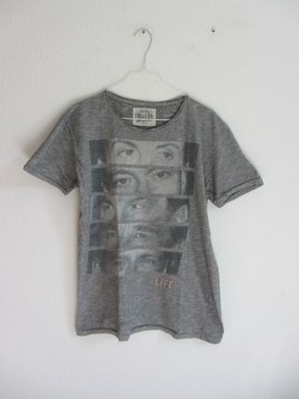 WORN BY - T-Shirt schwarz-weiss gestreift M