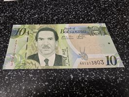 Banknote Botswana 10 Pula Bank of Botswana unzirkuliert
