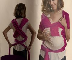 Baby Sling Wrap carrier grey used once