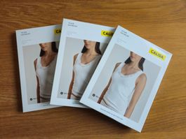 Calida Tank top weiss mit Spitzen, Artikel 12957, Gr. XS