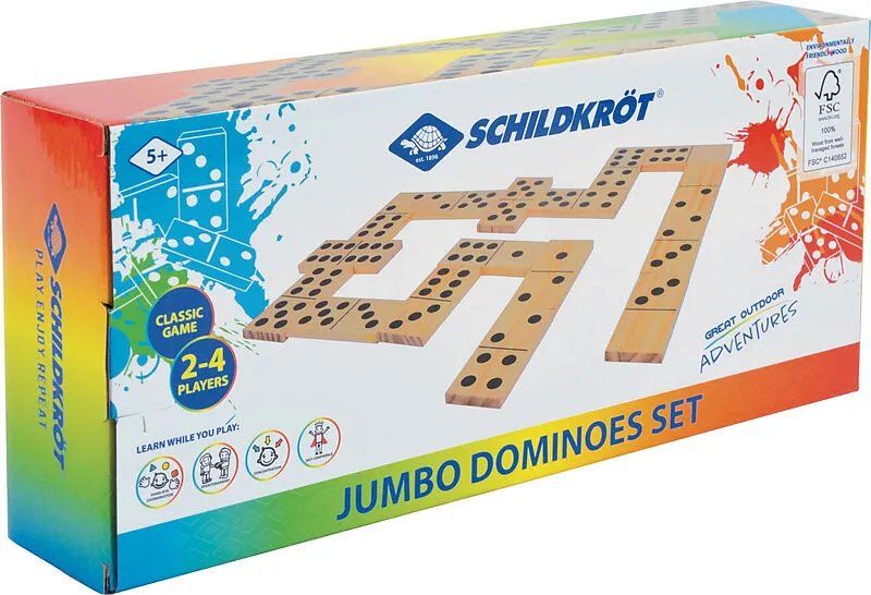 Spiele: Schildkröt Jumbo Domino Set, Holz, Großformat – Neu und originalverpackt aus Oensingen von Liquidations-Shop