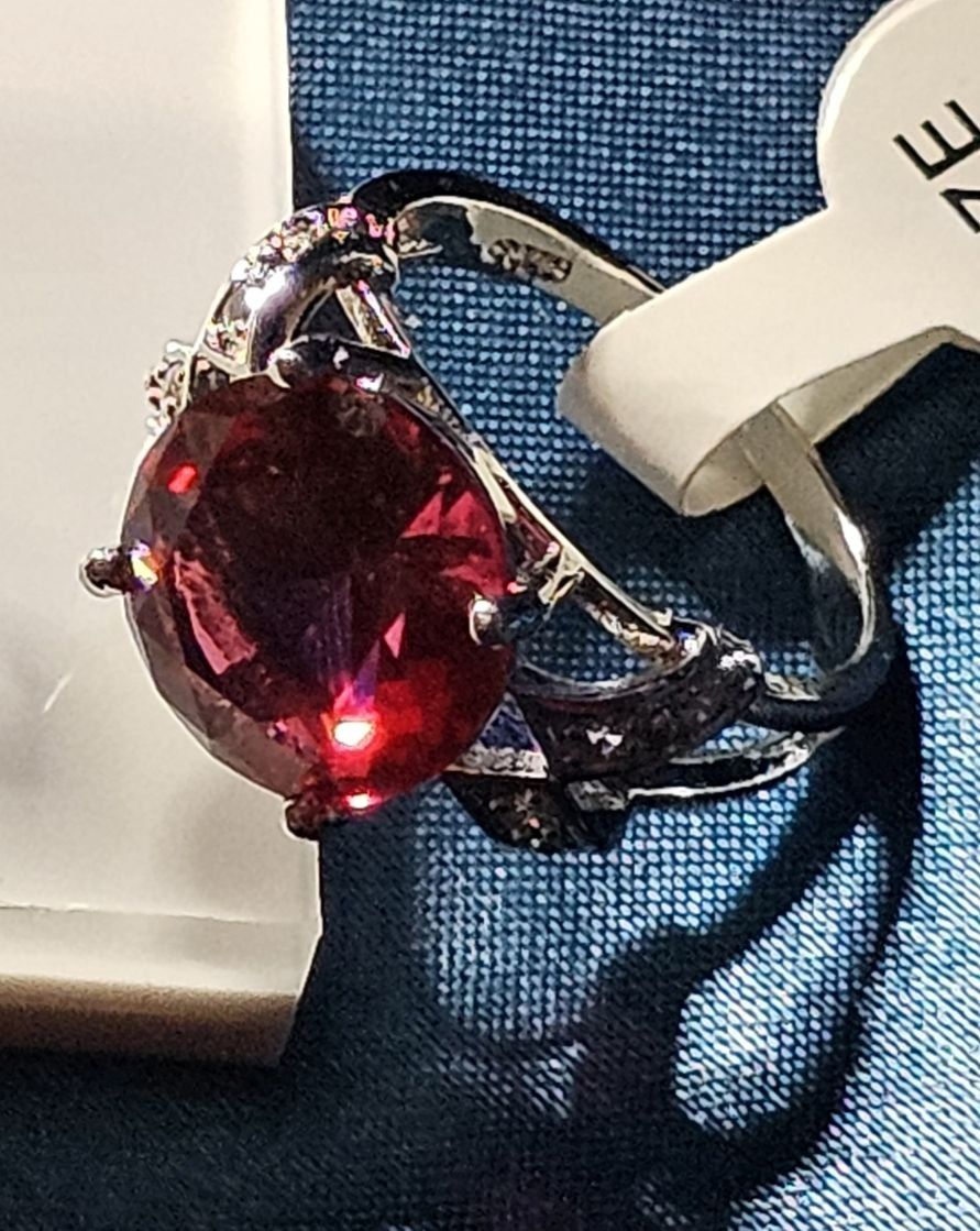 Bagues: Eleganter Ring mit Turmalin, 925 versilbert Gr. 7 – Neuf (Voir description) à Grenchen par maretop 3