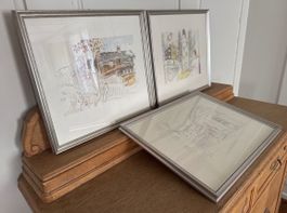 3x Druck - Alois Carigiet eingerahmt