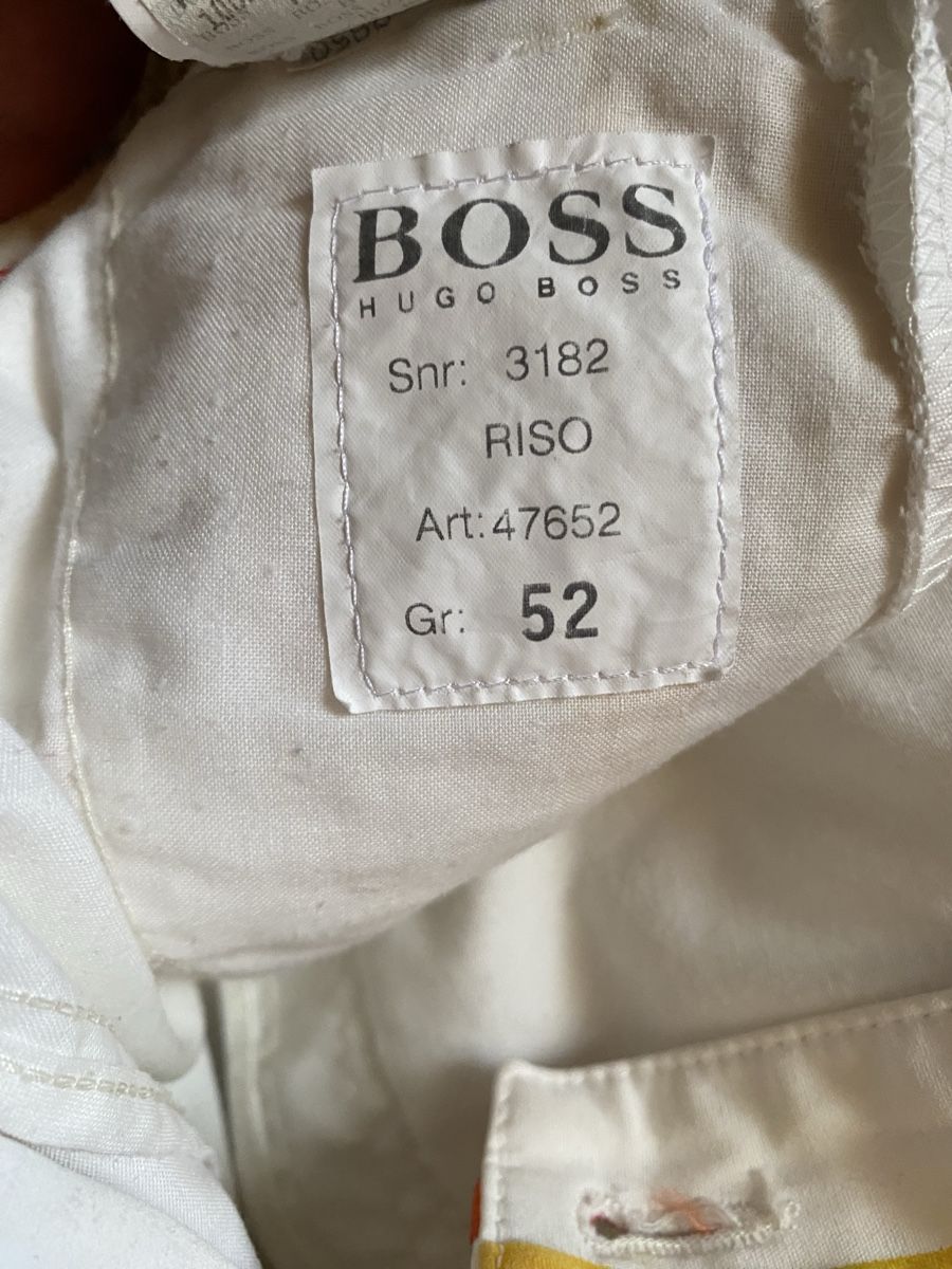 Hugo Boss Pantaloni: Bermuda coton rayés Hugo Boss 52 – Usato da Geneve venduto da Monthoux13 4