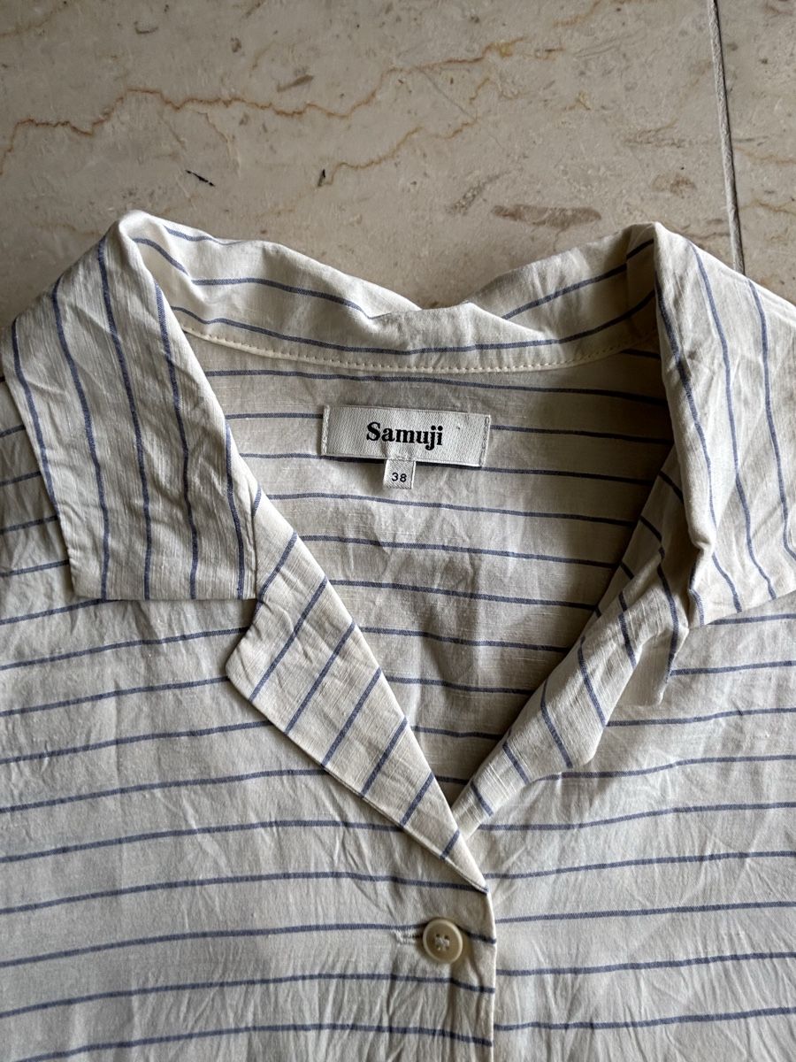 Camicette: Samuji Bluse Gr. 38, Sommerbluse aus Leinen und Seide. – Nuovo (secondo la descrizione) da Zürich venduto da marykari37 1