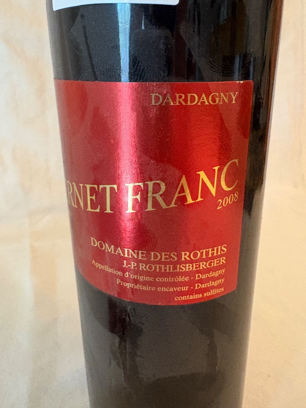 Vins: Cabernet Franc 2008 – D'occasion à Vers-chez-Perrin par David.23 1