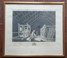 Bild - Lithographie, Leinenmanufaktur von Irland