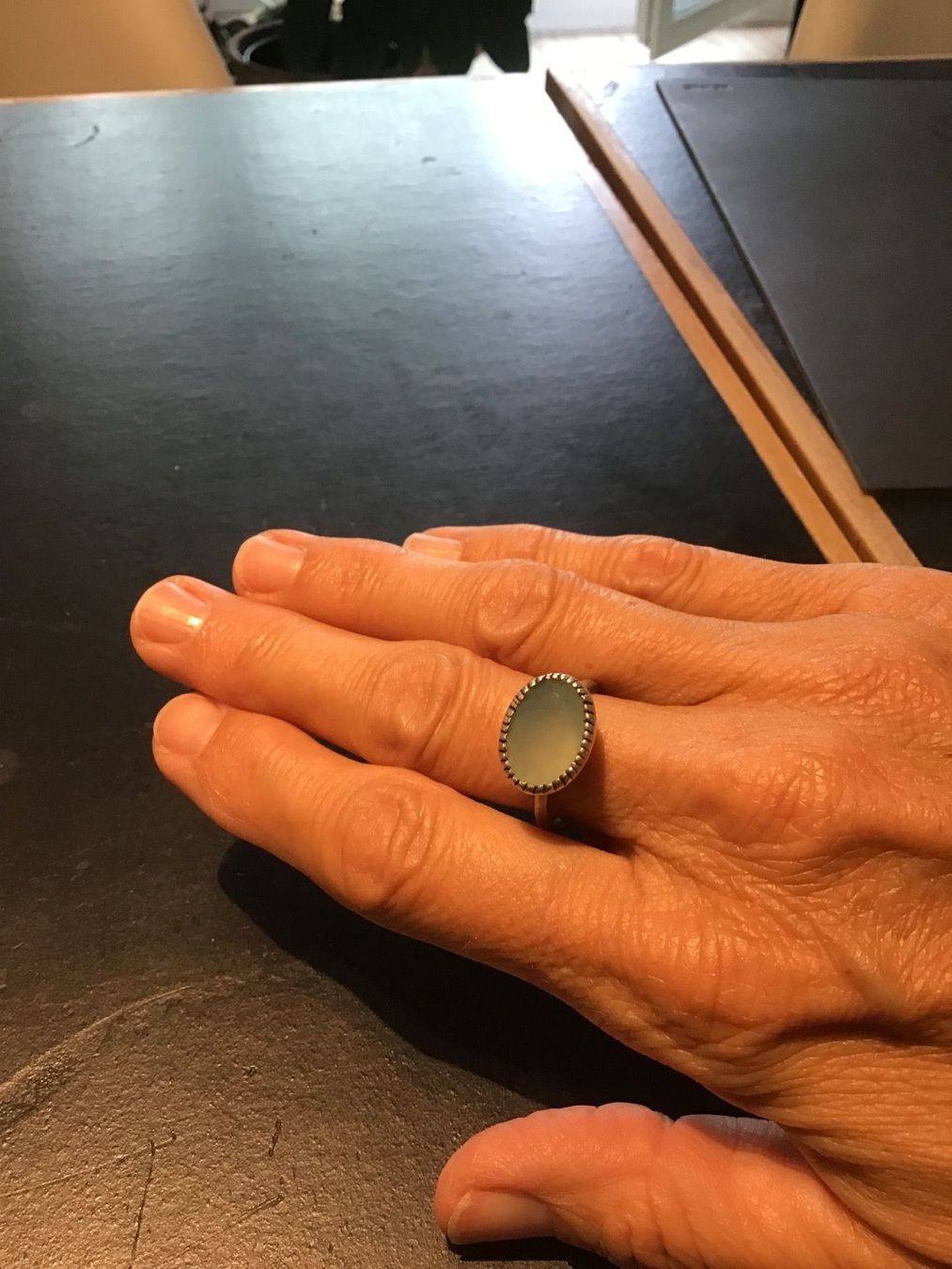 Bagues: Hübscher Silber Ring mit Chalzedonit Gr. 58 – Neuf (Voir description) à Allschwil par rah_8bfj 5